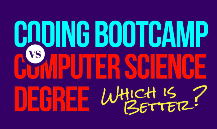 coding bootcamp vs computer science degree infographic