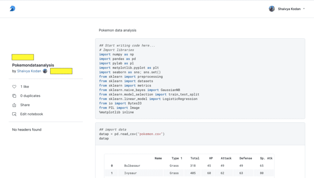 Data Science Notebooks