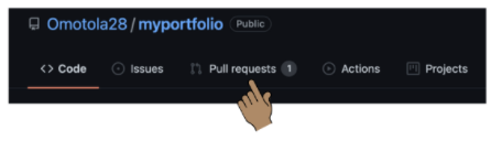 pull request on Github