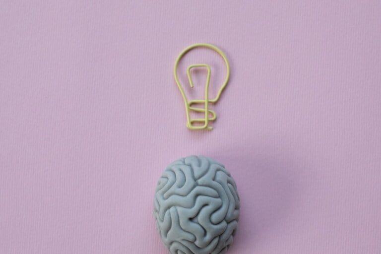 Lightbulb over brain illustration