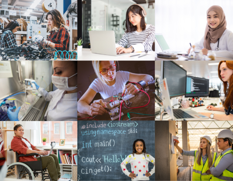 Women in Stem collage