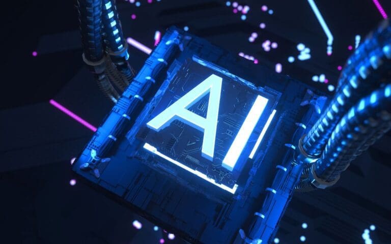 Motherboard with the letters AI on top of it