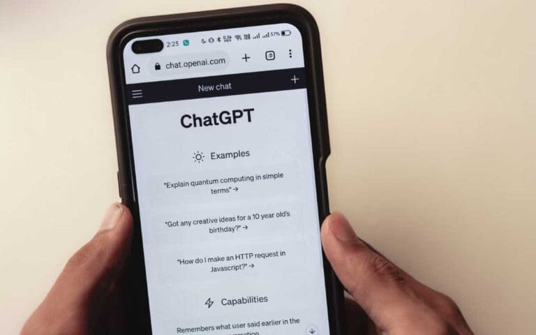 ChatGPT on a smart phone
