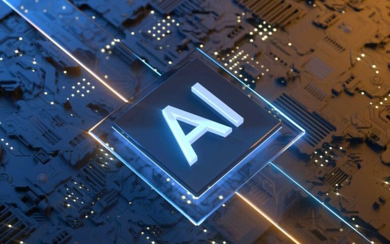 AI letters on a CPU