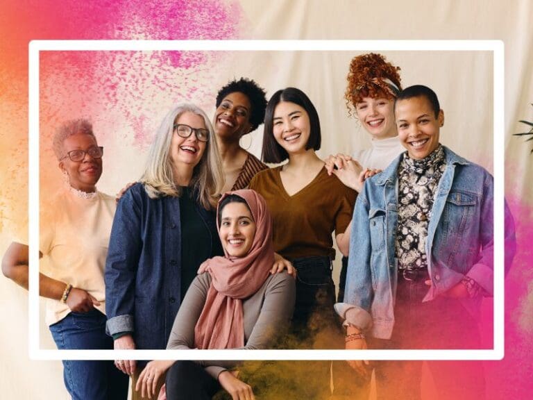 Diverse group of women in tech supporting each other