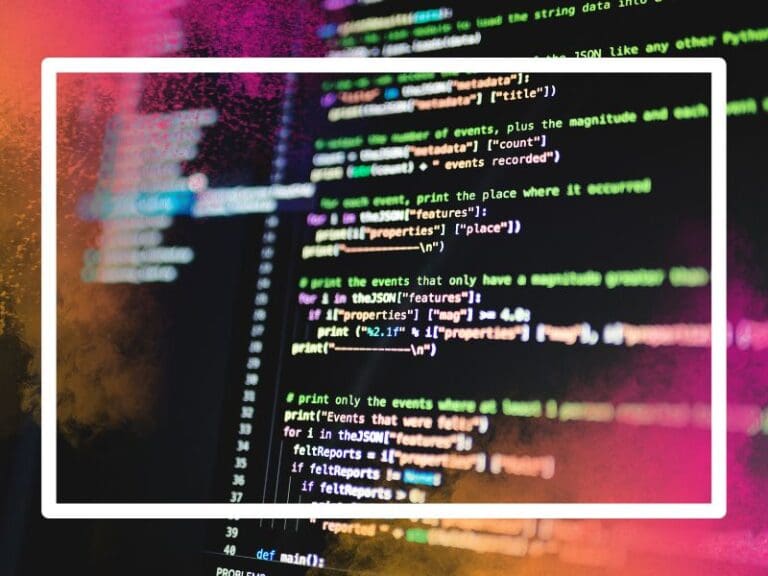 C++ code on a laptop screen