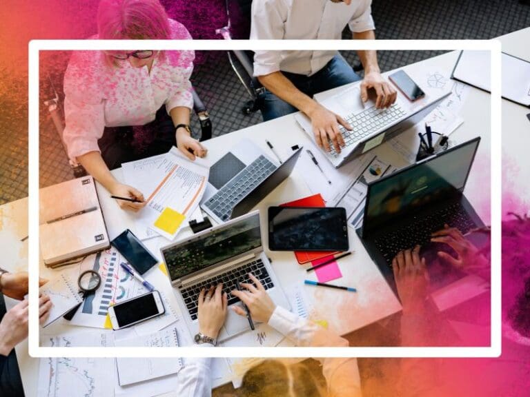 People working in an office