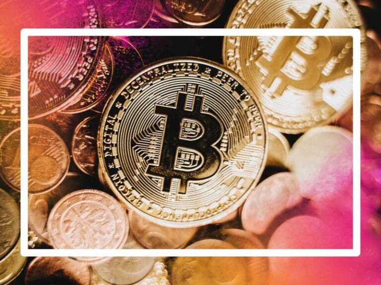 Gold Bitcoins up close, Cryptocurrency, Cryptocurrency Trends concept