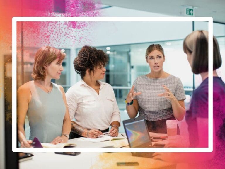 Female tech professionals having a meeting