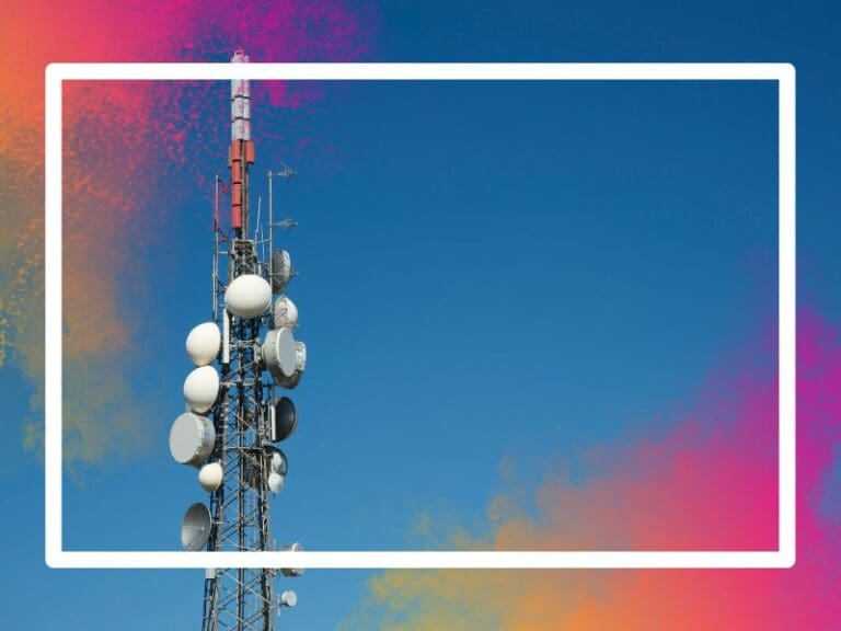 Telecoms tower with aerials