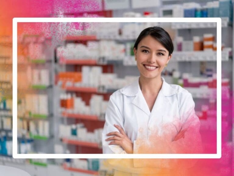 Portrait of a female pharmacist, women's health