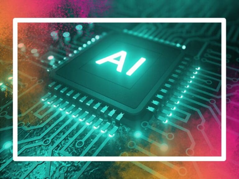 AI letters on a CPU