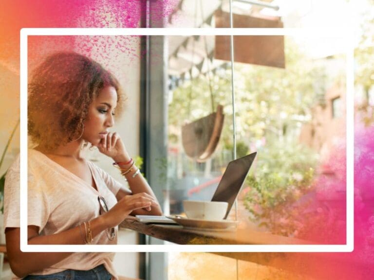 Woman working in a coffee shop holding a takeaway coffee cup, diversity and inclusion