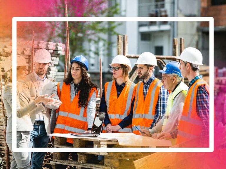 Diverse construction workers at a construction site, diversity in construction
