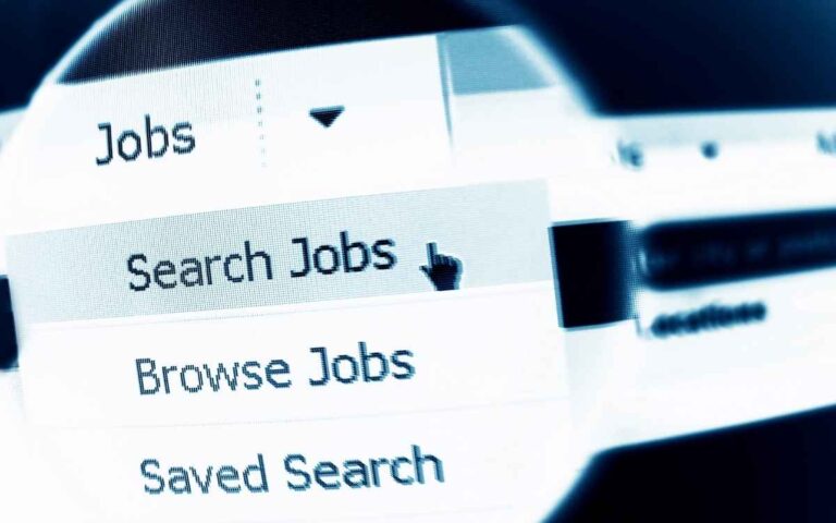 Internet job search menu under a microscope, job advert