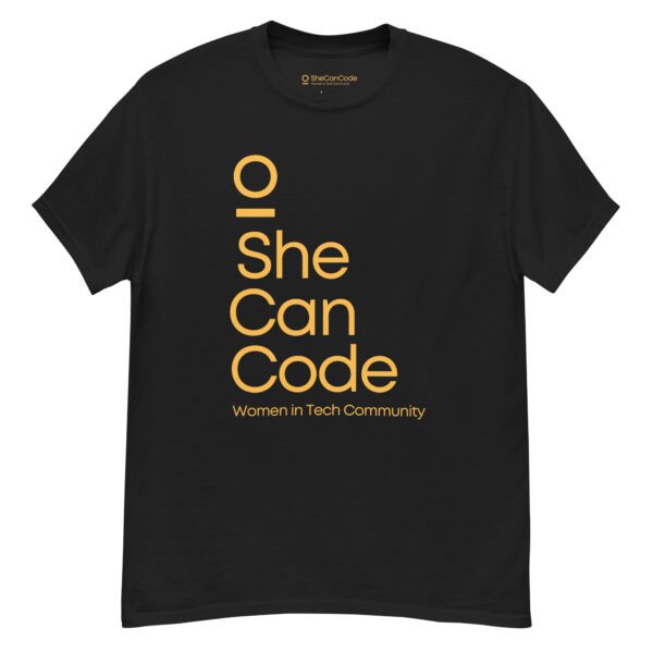 SheCanCode Logo Unisex Black TShirt