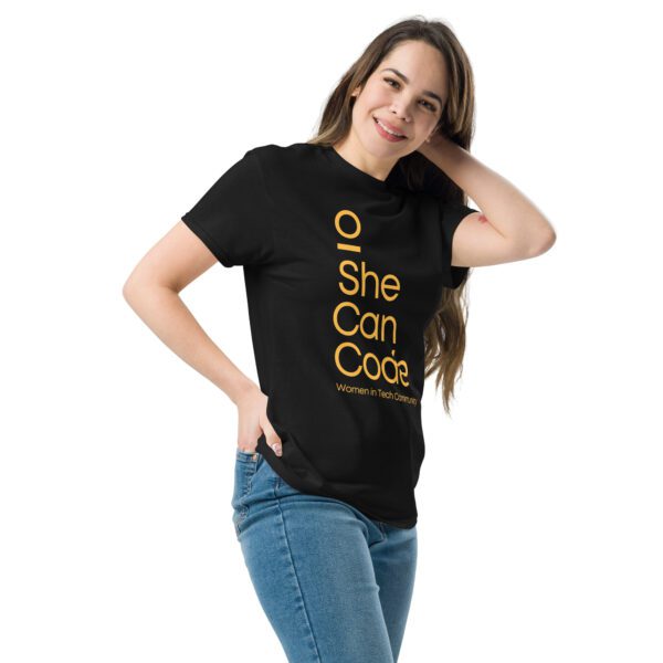 SheCanCode Logo Unisex Black TShirt