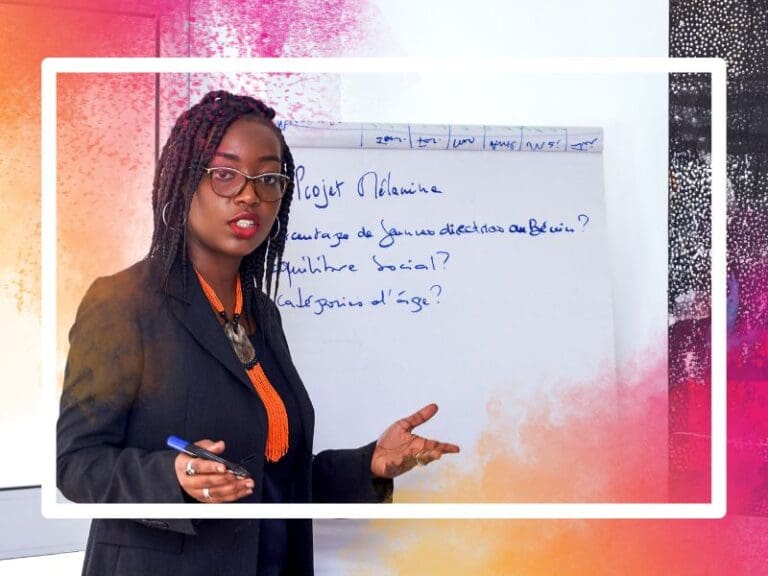 Creative Positive Female Leader Talking about Business Plan with Colleagues, Women in Tech concept, women in leadership