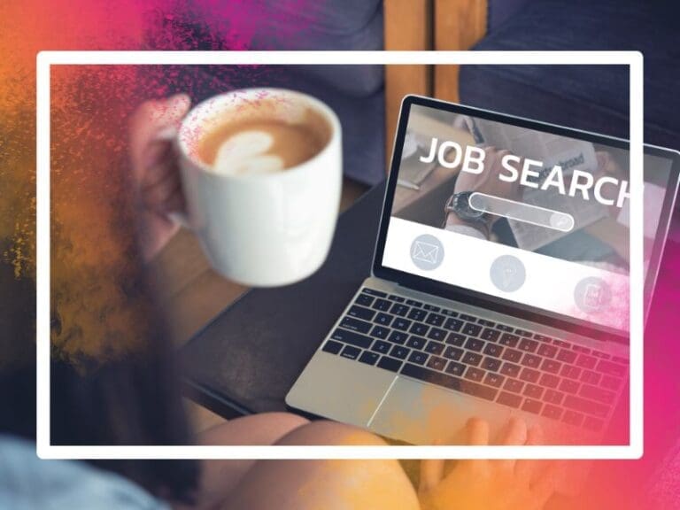 Woman looking on a laptop for her dream job, searching for a job