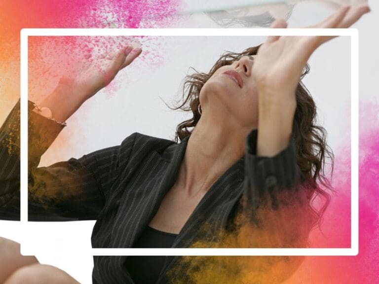 Women touching a glass ceiling, women in STEM barriers concept