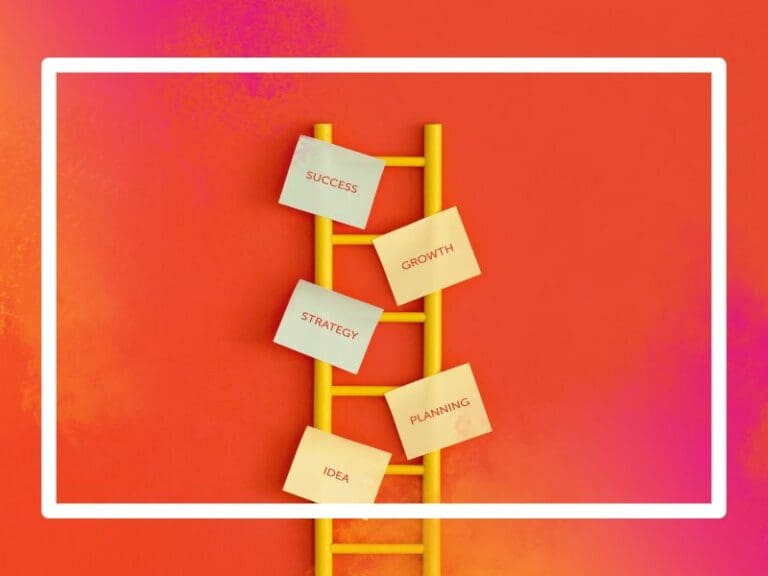 Ladder career path for business growth success process. Nonlinear career path concept