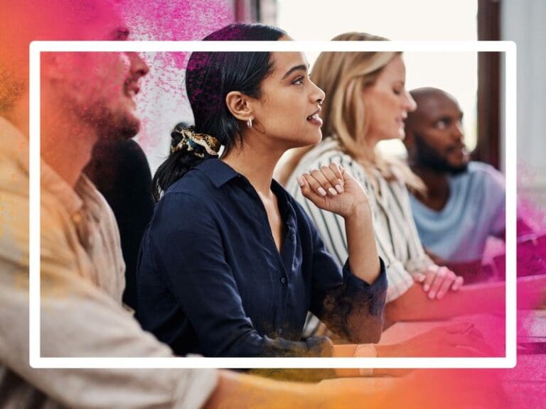 Listening intently, soft skills concept