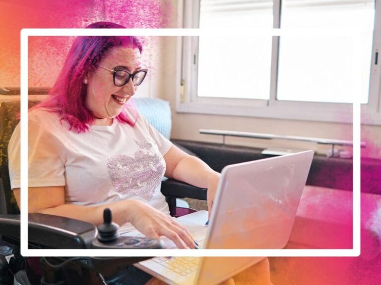 Woman with Disability Working at Home
