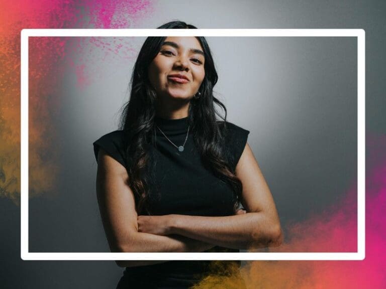 Confident Woman Posing in Studio Portrait, Career Champion Concept