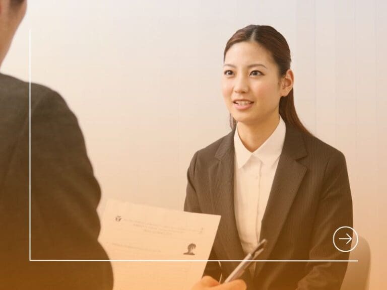 Job Interview Scene with a Female Candidate, Job Search concept