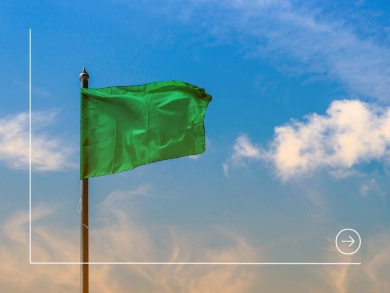 Green Flag and Sky, diversity concept