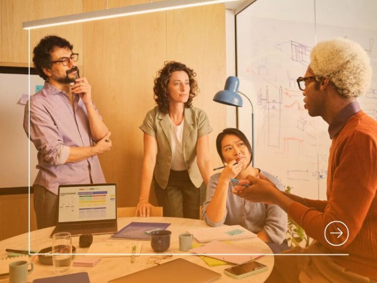 Diverse Team Collaborating in a Modern Office, inclusive workplaces