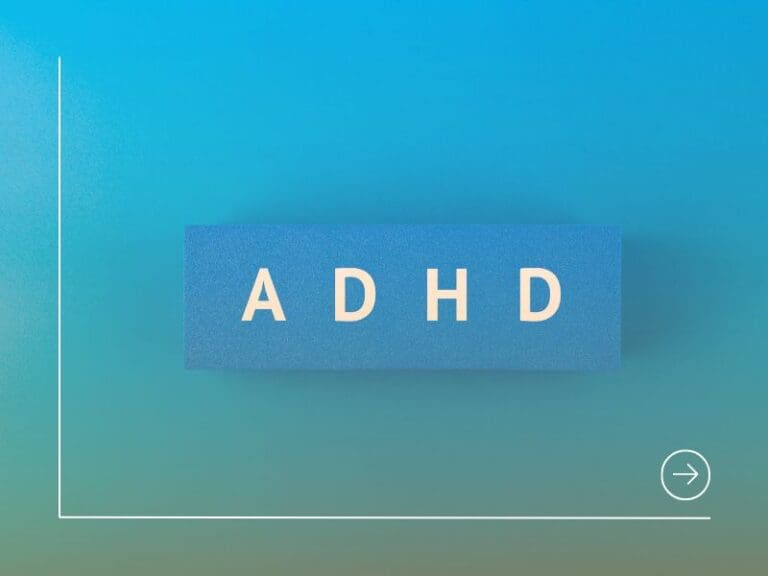 Minimal modern concept of Adhd in blue color