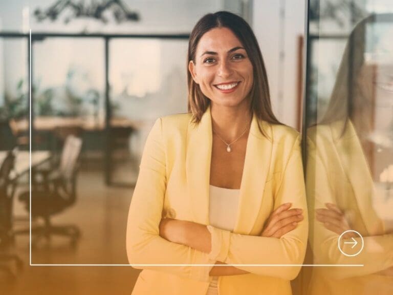 Portrait of confident business woman in InsurTech